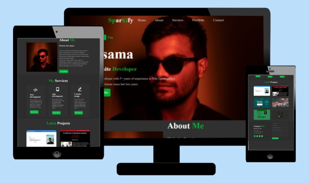 Personal website with HTML CSS