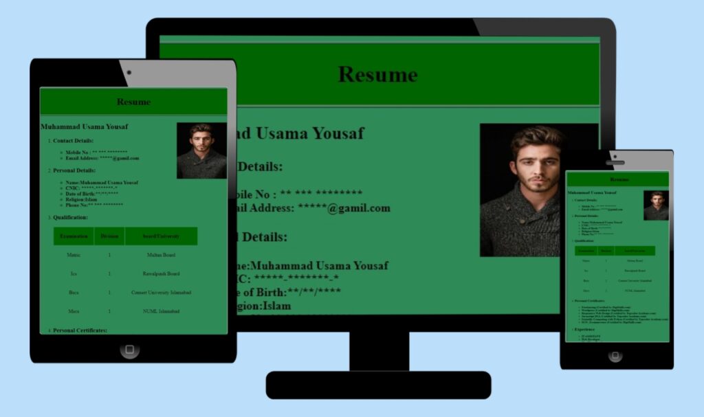 CV design with HTML