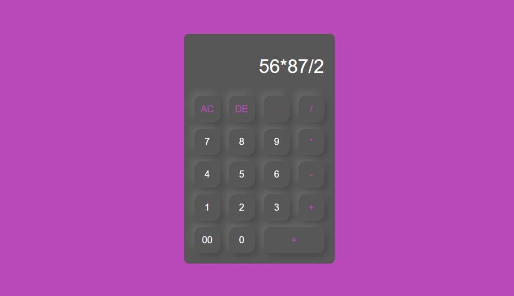 Create calculator with JavaScript