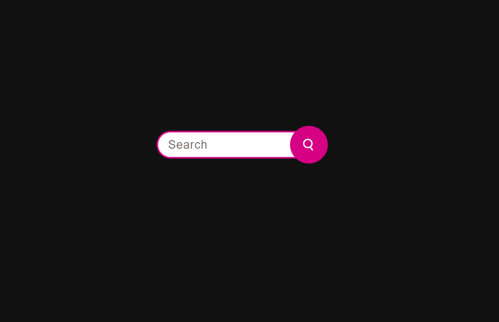 Search bar with HTML CSS